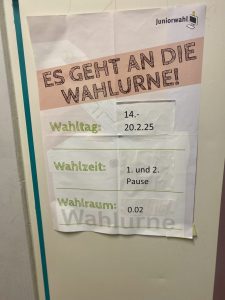 Plakat zur Juniorwahl 2025