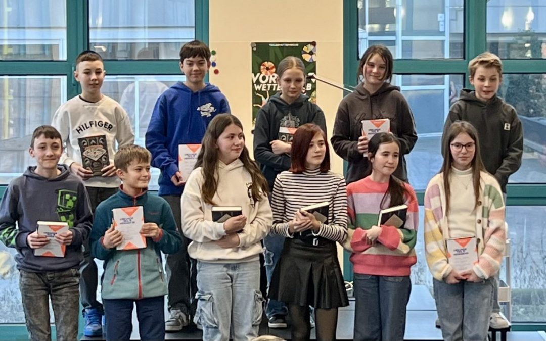 Spannender Vorlesewettbewerb in der Stadtbibliothek Viersen – Schülerin Sophie Herz aus der 6c tritt beim „Kreisentscheid Viersen Südwest“ an