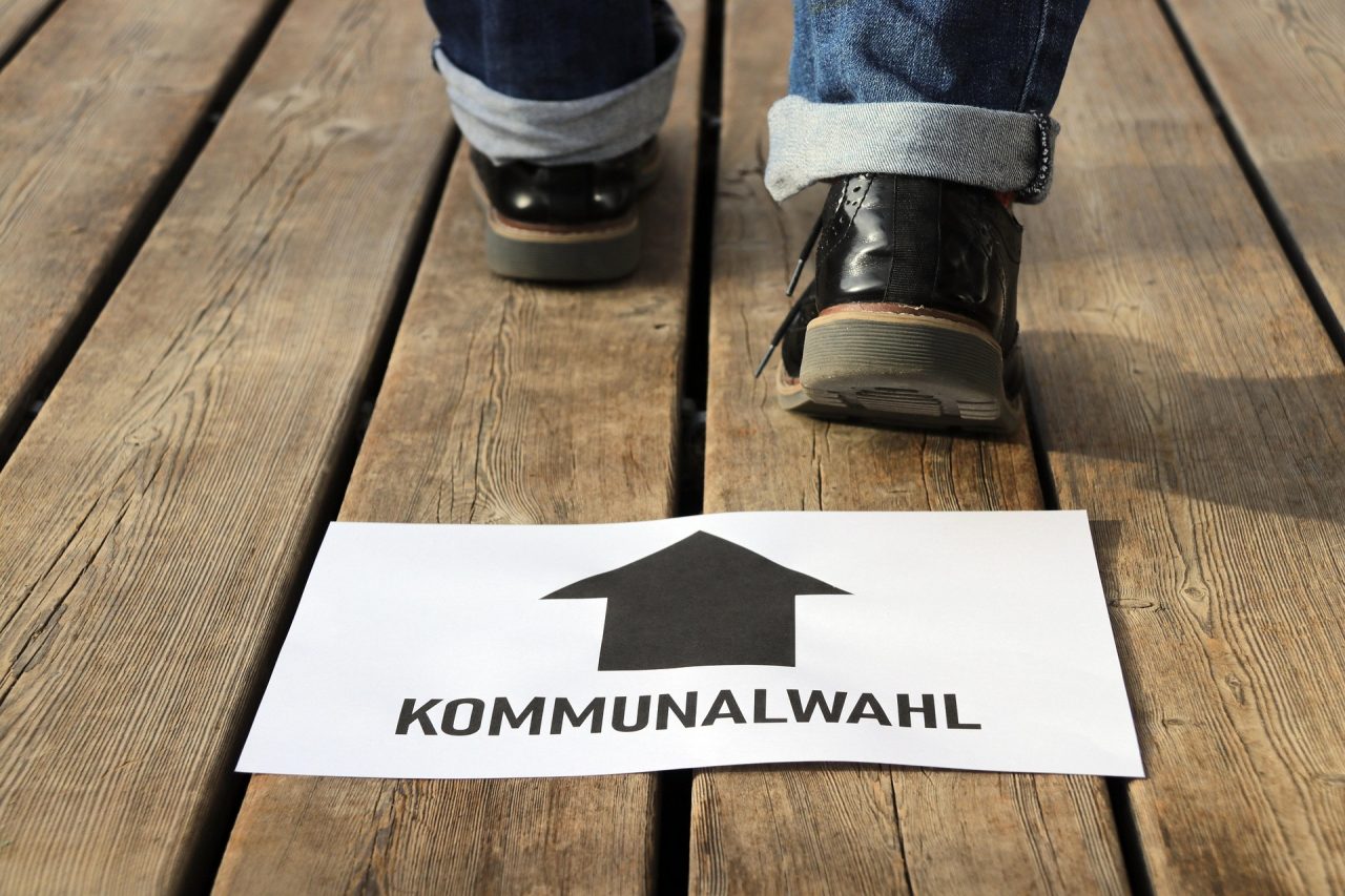 Zettel mit der Aufschrift Kommunalwahl