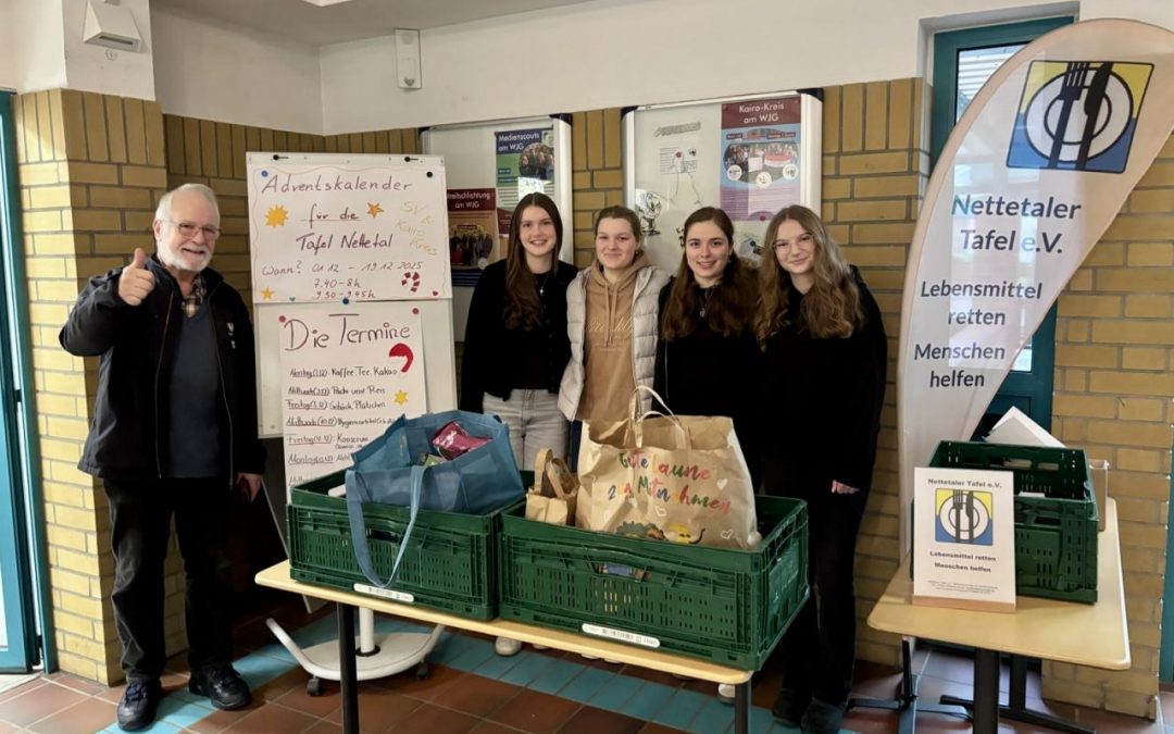 Gemeinsam helfen in der Adventszeit – Spendenaktion des Werner-Jaeger-Gymnasiums für die Nettetaler Tafel