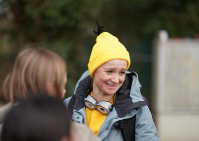 Schülerinnen und Schüler bei der Spendenwanderung