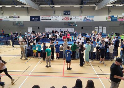 Spielszene aus dem Tischtennisturnier