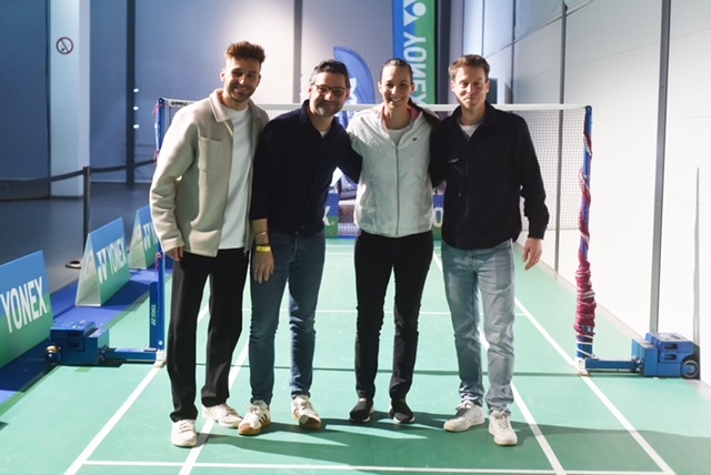 Sportexkursion Badminton 2026 Die begleitenden Lehrer bei der Sportexkursion zu den German Open im Badminton